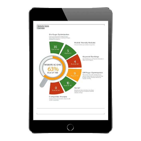 SEO Company Orange County website audit report showing performance metrics